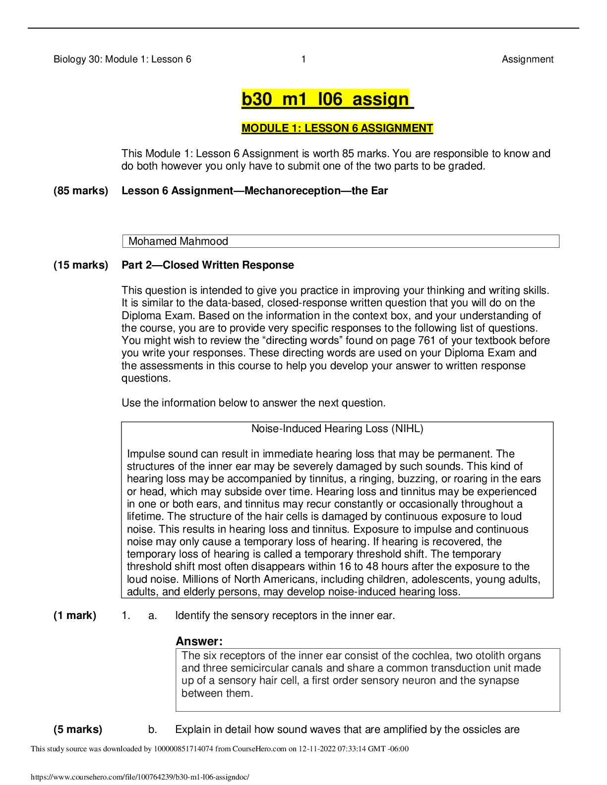 Preview image of b30_m1_l06_assign MODULE 1: LESSON 6 ASSIGNMENT document